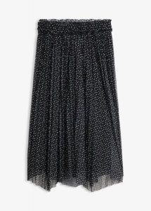 Spódnica plisowana o długości midi. Czarne spódnice bonprix, bez wzorów, midi. Za 149,99 zł.