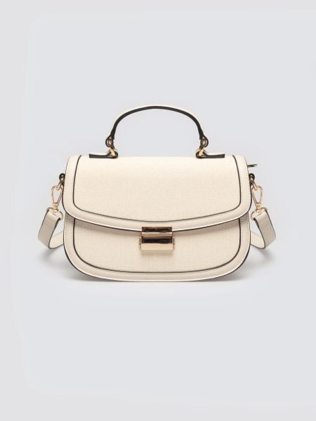 Torebka damska do ręki z dodatkowym paskiem beżowa Zahari 801. Brązowe torebki klasyczne Big Star, bez wzorów, z materiału, do ręki, bez dodatków. Za 179,99 zł.