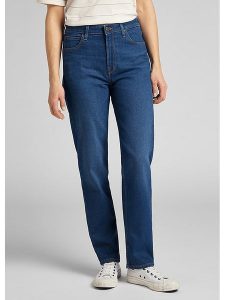 Lee Dżinsy - Regular fit - w kolorze niebieskim rozmiar: W29/L31. Niebieskie jeansy Lee, z aplikacjami, z podwyższonym stanem. Za 173,99 zł.