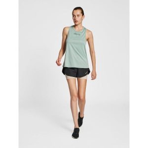 Damski tank top Hummel TE Tola. Niebieskie topy Hummel, bez wzorów, sportowe, bez kołnierzyka, bez ramiączek. Za 134,50 zł.