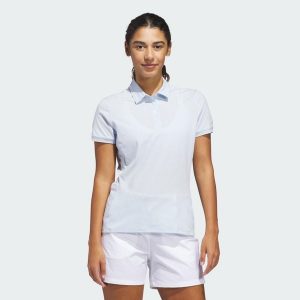Koszulka Ultimate365 Tour Twistknit Polo. Niebieskie bluzki ADIDAS, bez wzorów, z materiału, sportowe, bez kołnierzyka, bez ramiączek. Za 329,00 zł.