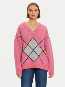 Mustang Sweter Dana 1015415 Różowy Oversize. Czerwone swetry oversize Mustang, xs, bez wzorów, z syntetyku, bez ramiączek. Za 199,99 zł.