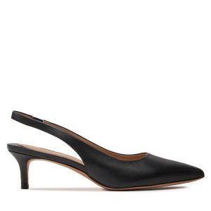 Sandały LAUREN RALPH LAUREN. Czarne sandały Lauren Ralph Lauren, bez wzorów, bez obcasa, na szpilce, bez zapięcia. Za 479,99 zł.
