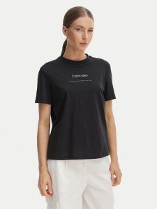 Calvin Klein Jeans T-Shirt Classic LV047C811G Czarny Regular Fit. Czarne t-shirty Calvin Klein Jeans, s, bez wzorów, z bawełny, bez kołnierzyka, bez ramiączek. Za 169,99 zł.