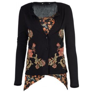 Desigual Sweter Damski Daniela S Czarny. Swetry klasyczne marki Desigual. W wyprzedaży za 335,00 zł.