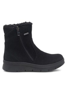 Go Soft Botki INES WS5921-03 Czarny. Czarne botki Go Soft, bez wzorów, ze skóry, bez obcasa, na płaskiej podeszwie, bez zapięcia. Za 199,99 zł.