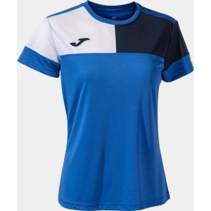Damska koszulka Joma z krótkim rękawem Royal-Navy XS. Czarne bluzki JOMA, xs, bez wzorów, sportowe, bez kołnierzyka, bez ramiączek. Za 153,99 zł.