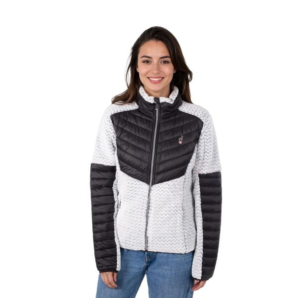 Kurtka CMP COPEN hybrydowa pikowana z futerkiem lekka ciepła. Czarne kurtki Aulp, bez wzorów, z futra, bez kaptura. W wyprzedaży za 339,99 zł.