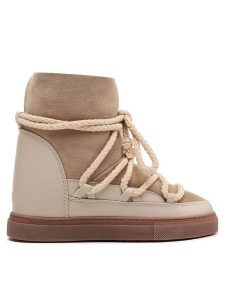Inuikii Śniegowce Classic Wedge 75203-005 Beżowy. Brązowe buty zimowe Inuikii, ze skóry, bez obcasa, bez zapięcia. Za 799,99 zł.