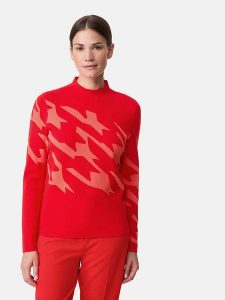Gerry Weber Sweter w kolorze czerwono-jasnoróżowym rozmiar: 44. Czerwone swetry oversize Gerry Weber, bez wzorów, bez ramiączek. Za 197,63 zł.
