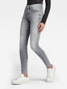 G-Star Dżinsy "Lhana" - Skinny fit - w kolorze szarym rozmiar: W27/L34. Szare jeansy G-Star, z aplikacjami. Za 259,13 zł.