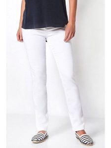 Relaxed by TONI Dżinsy - Slim fit - w kolorze białym rozmiar: W23. Białe jeansy Relaxed by TONI, bez wzorów, z podwyższonym stanem. Za 96,60 zł.