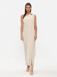 Rinascimento Sukienka wieczorowa CFC0117713003 Écru Regular Fit. Kombinezony Rinascimento, l, bez wzorów, z syntetyku, wizytowe, bez kołnierzyka, bez ramiączek. Za 599,00 zł.