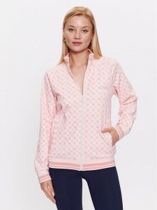 Guess Bluza Aggie V3YQ00 KB212 Różowy Regular Fit. Czerwone bluzy Guess, s, z aplikacjami, z syntetyku, bez kaptura. Za 239,99 zł.