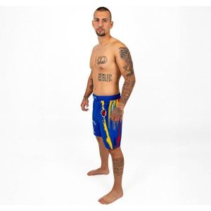 Krótkie mma nokaut Kempo Rumpo Rumunia Children. Niebieskie szorty KNOCKOUT, bez wzorów, sportowe. Za 119,03 zł.