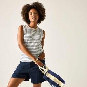 Damski top bez rękawów Fariene Cotton. Białe topy Regatta, m, bez wzorów, z bawełny, casualowe, bez kołnierzyka, bez ramiączek. Za 145,00 zł.