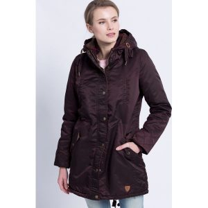 Review - Parka. Szare płaszcze marki Review, s, z materiału. W wyprzedaży za 329,90 zł.