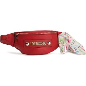 Saszetka nerka LOVE MOSCHINO - JC4243PP07KF0500 Rosso. Czerwone nerki i saszetki marki LOVE MOSCHINO, ze skóry ekologicznej. Za 589,00 zł.