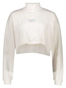 Reebok Bluza "Varsity" w kolorze białym rozmiar: L. Białe bluzy Reebok, l, bez wzorów, z bawełny, bez kaptura. Za 118,95 zł.