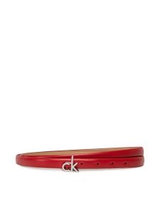 Calvin Klein Pasek Ck Buckle Skinny Belt 1.5 K60K612932 Czerwony. Czerwone paski Calvin Klein, bez wzorów, ze skóry. Za 112,99 zł.
