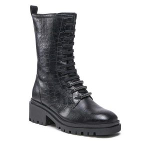 Trzewiki Sergio Bardi. Czarne botki Sergio Bardi, bez wzorów, bez obcasa, na płaskiej podeszwie, bez zapięcia. Za 238,99 zł.