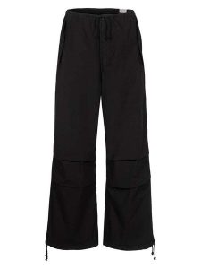 Herrlicher Bojówki w kolorze czarnym rozmiar: W27. Czarne spodnie z wysokim stanem Herrlicher, bez wzorów, z bawełny, z podwyższonym stanem. Za 173,99 zł.