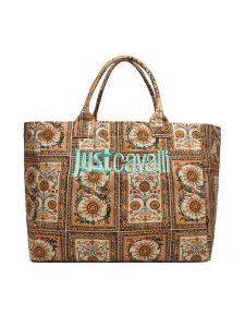 Just Cavalli Torebka 80RA4BS1 ZG426 Kolorowy. Shopper bag Just Cavalli, bez wzorów, z materiału, bez dodatków. Za 669,99 zł.