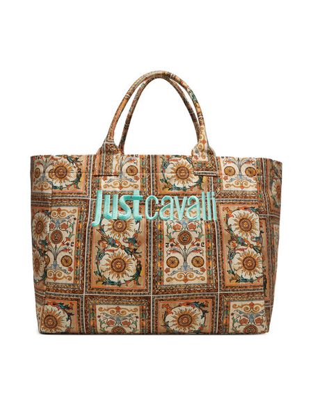 Just Cavalli Torebka 80RA4BS1 ZG426 Kolorowy. Shopper bag Just Cavalli, bez wzorów, z materiału, bez dodatków. Za 669,99 zł.