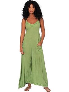 Aller Simplement Kombinezon w kolorze zielonym rozmiar: 38/40. Zielone kombinezony Aller Simplement, bez wzorów, z bawełny, bez kołnierzyka, bez ramiączek. Za 172,08 zł.