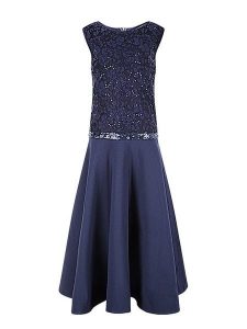 Happy girls by Eisend Sukienka w kolorze granatowym rozmiar: M. Niebieskie sukienki happy girls by Eisend, na co dzień, m, bez wzorów, bez kołnierzyka, bez ramiączek, maxi, proste. Za 136,13 zł.