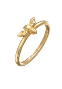 Elli Damski symbol pszczoły miód w srebrze próby 925 Sterling Silver pozłacanym Pierścionki 1 ct. Szare pierścionki Elli, pozłacane. Za 173,39 zł.