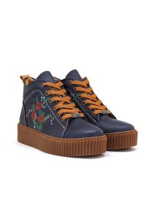 Goby Sneakersy w kolorze granatowym rozmiar: 36. Niebieskie trampki Goby, bez wzorów, za kostkę, bez zapięcia. Za 259,13 zł.