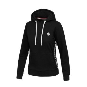 Bluza damska Pitbull z kapturem French Terry La Canada. Czarne bluzy PITBULL, s, bez wzorów, z kapturem. Za 219,00 zł.