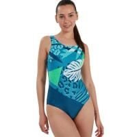 Strój Kąpielowy Speedo Placement U-Back – Niebiesko-Zielony – Rozmiar 30. Niebieskie stroje jednoczęściowe Speedo, bez wzorów. Za 153,18 zł.
