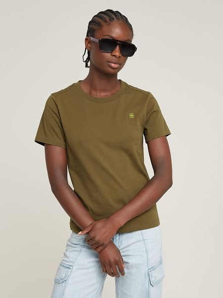 G-Star Koszulka w kolorze khaki rozmiar: M. Brązowe bluzki G-Star, m, bez wzorów, z bawełny, retro, bez kołnierzyka, bez ramiączek. Za 87,40 zł.