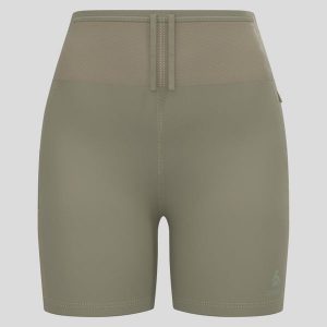 Spodenki damskie ODLO X-ALP Trail Cargo legginsy biegowe z kieszeniami. Zielone legginsy ODLO, bez wzorów. W wyprzedaży za 359,99 zł.