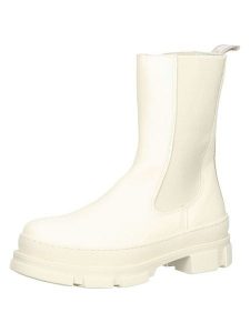 Steve Madden Skórzane botki w kolorze kremowym rozmiar: 40. Brązowe botki Steve Madden, bez wzorów, bez obcasa, bez zapięcia. Za 282,99 zł.