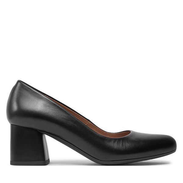 Czółenka R.Polański. Czarne czółenka R.Polański, bez wzorów, bez obcasa, bez zapięcia. Za 229,99 zł.