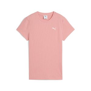 Damska koszulka prążkowana ESS ELEVATED PUMA Pink Fruit. Czerwone koszulki sportowe Puma, bez wzorów, prążkowane, bez ramiączek. W wyprzedaży za 69,00 zł.