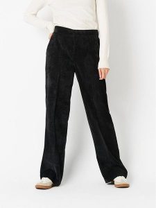 Rosner Spodnie sztruksowe w kolorze antracytowym rozmiar: 40/L32. Czarne spodnie z wysokim stanem Rosner, bez wzorów, ze sztruksu, z podwyższonym stanem. Za 222,41 zł.