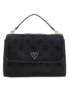 Guess Torebka "Tisha" w kolorze czarnym - 24 x 16,5 x 7 cm rozmiar: onesize. Czarne torebki klasyczne Guess, z aplikacjami, z materiału, pikowane, bez dodatków. Za 391,99 zł.