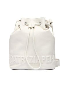 Patrizia Pepe Torebka 2B0126/L113 Biały. Białe torebki klasyczne Patrizia Pepe, bez wzorów, ze skóry, bez dodatków. Za 599,99 zł.