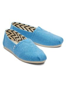 TOMS Espadryle w kolorze niebieskim rozmiar: 42. Niebieskie espadryle Toms, bez wzorów, bez obcasa. Za 90,95 zł.