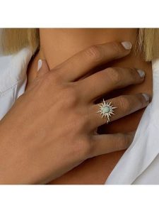 Les Petites Précieuses Pozłacany pierścionek z cyrkoniami rozmiar: 58. Zielone pierścionki Les Petites Précieuses, z cyrkonią, pozłacane. Za 104,99 zł.