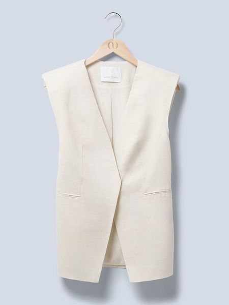 LeGer Kamizelka "Frej" w kolorze kremowym rozmiar: 34. Brązowe kamizelki LeGer, bez wzorów, bez kołnierzyka, bez ramiączek, bez kaptura. Za 196,24 zł.