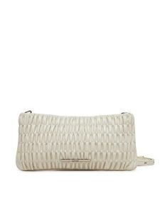 Calvin Klein Jeans Torebka Rouched Zip Top Bag LV04K3090G Écru. Torebki klasyczne Calvin Klein Jeans, bez wzorów, z jeansu, bez dodatków. Za 229,99 zł.