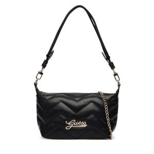 Torebka Guess. Czarne listonoszki Guess, z aplikacjami, bez dodatków. Za 264,99 zł.