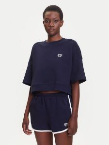Gap Bluza 778442-00 Granatowy Oversize. Niebieskie bluzy GAP, xxs, bez wzorów, z bawełny, bez kaptura. Za 129,99 zł.
