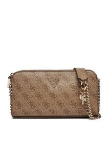 Guess Torebka HWESG9 51012 Beżowy. Brązowe listonoszki Guess, z aplikacjami, ze skóry, bez dodatków. Za 319,99 zł.