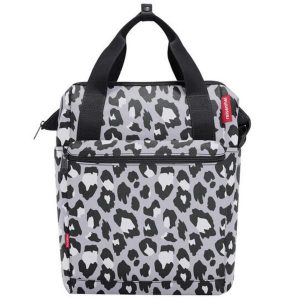Torba na bagażnik ROOMY GT, czarny leo. Szare shopper bag KLICKFIX, bez wzorów, bez dodatków. Za 446,80 zł.